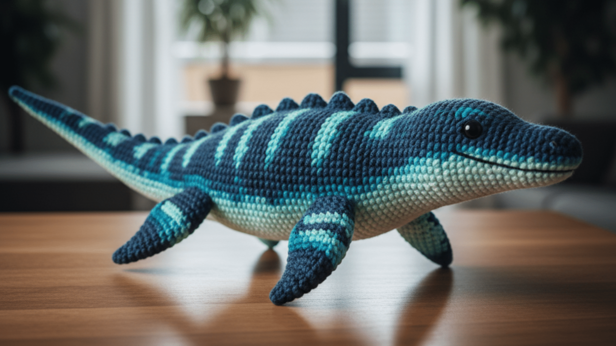 a sleek, streamlined mosasaurus with a smooth body