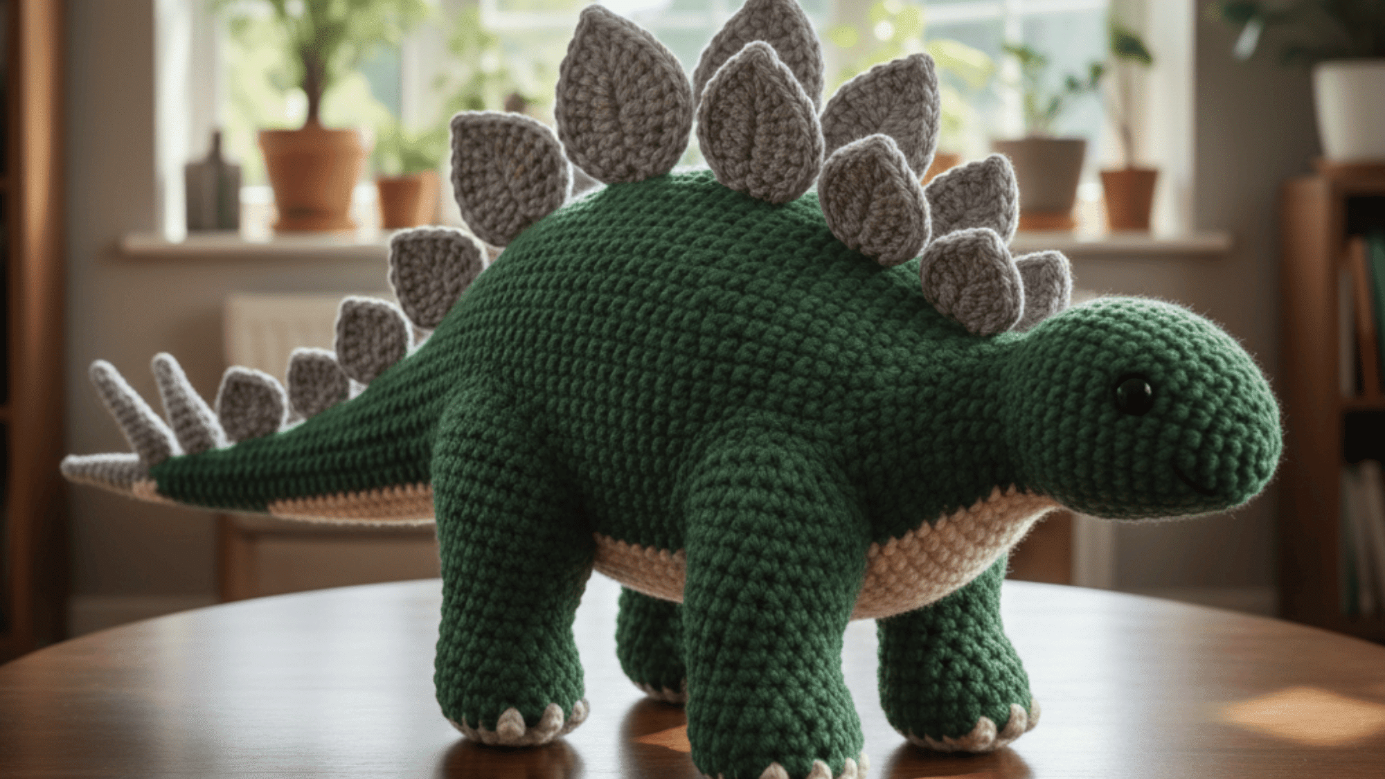 a stegosaurus with its iconic back plates