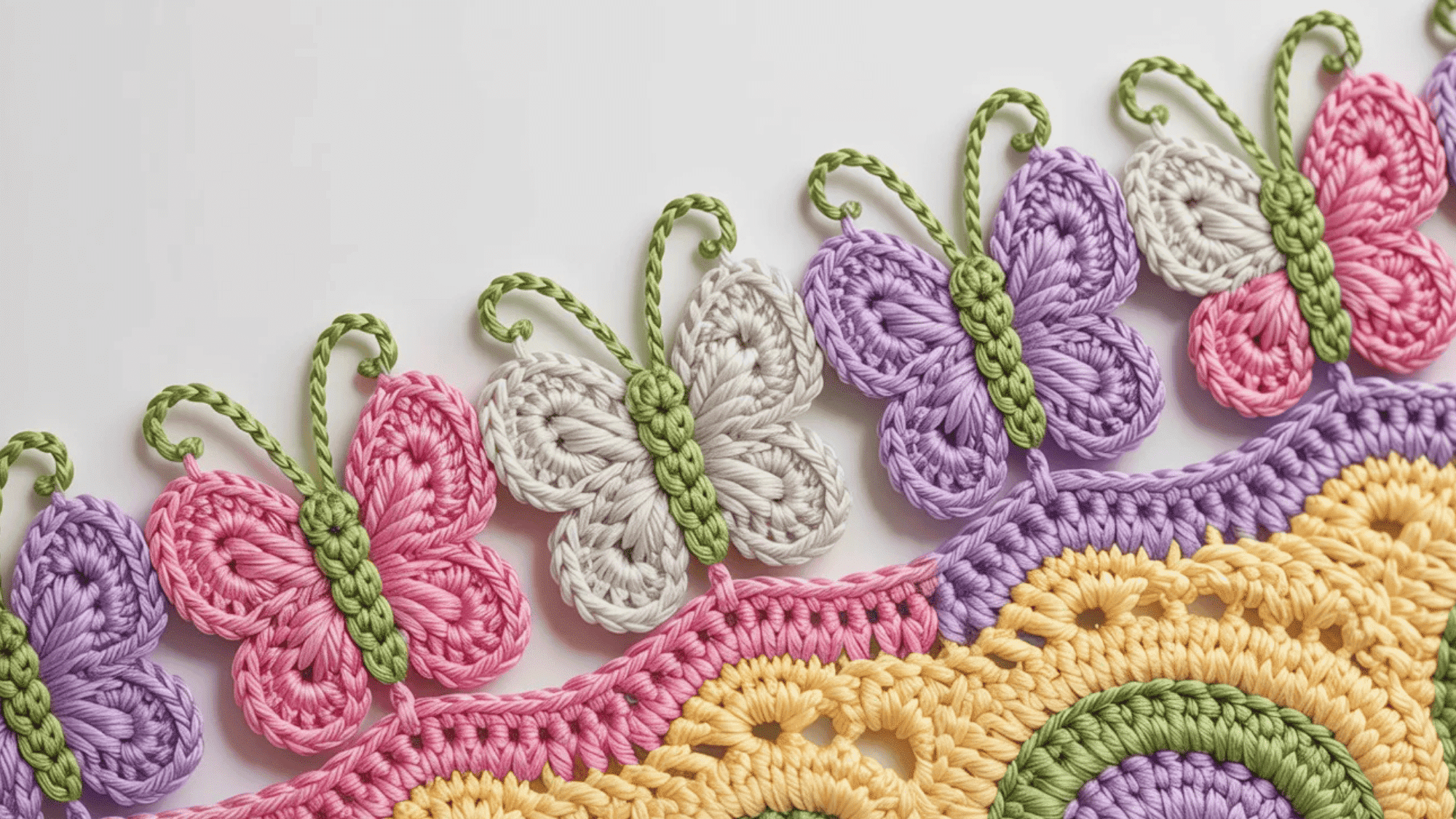 butterfly border pattern in crochet