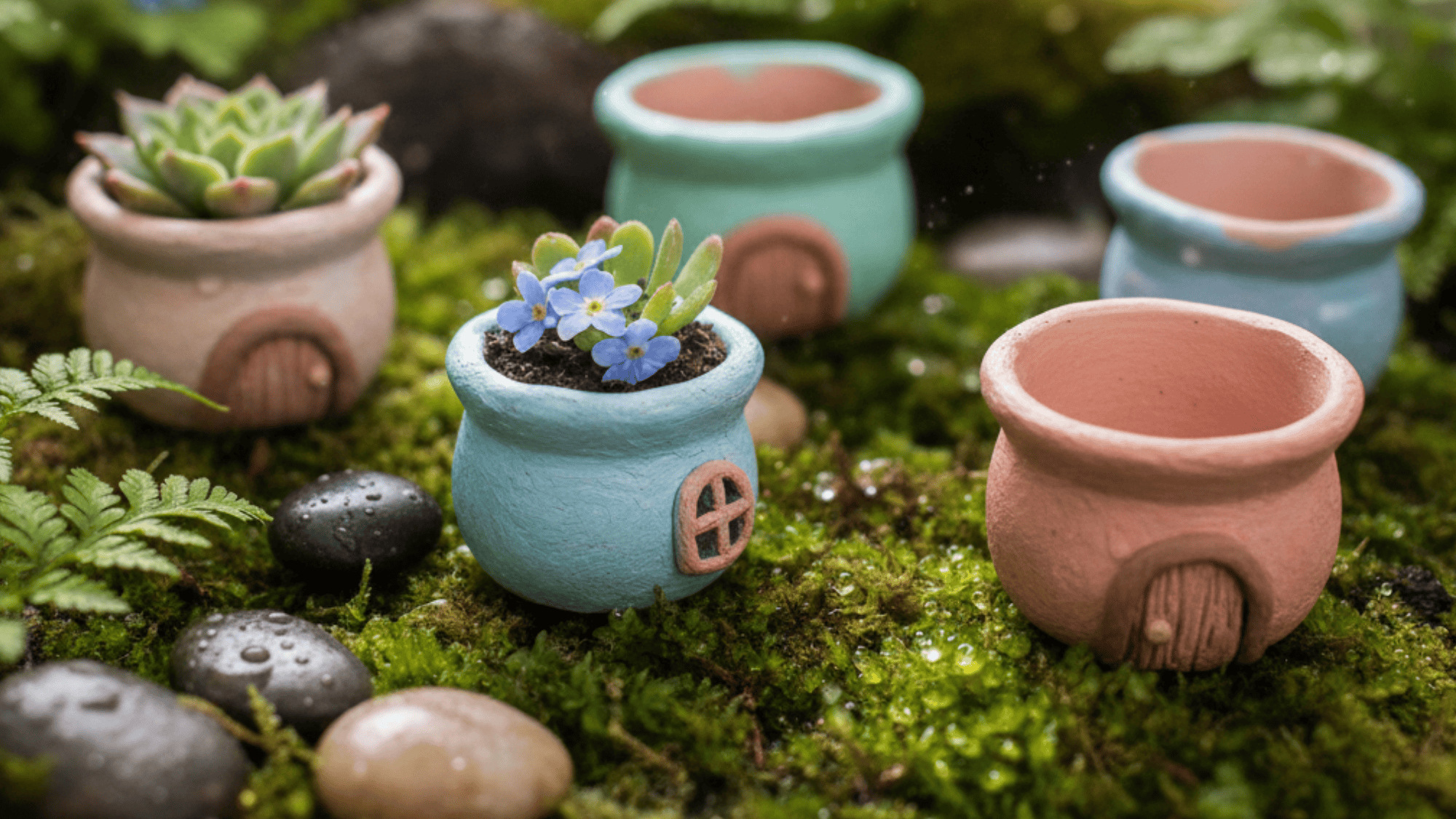 fairy garden pinch pot