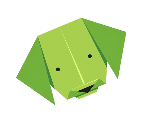 Green dog vector
