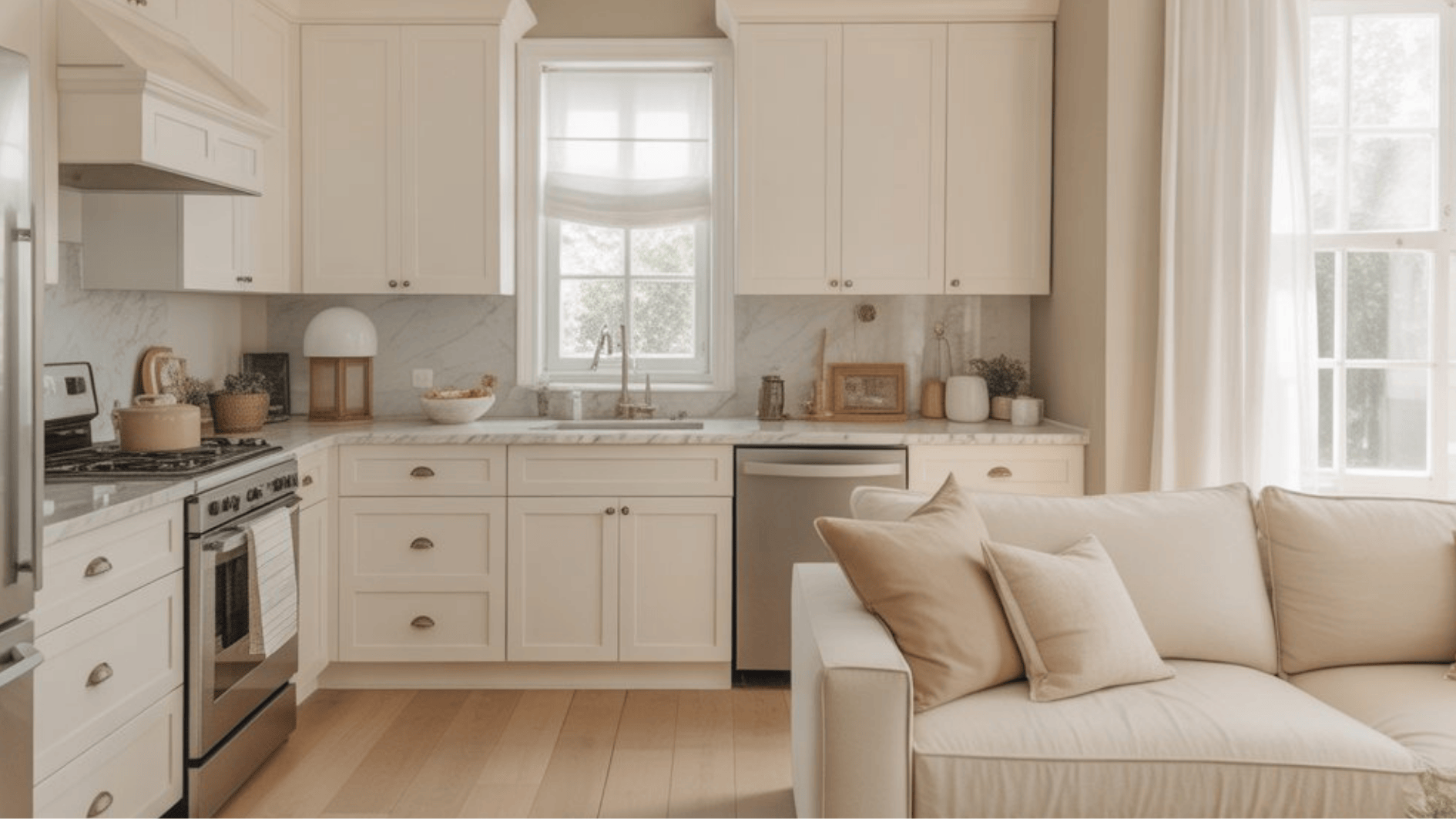 image showing light colour themed design for the house
