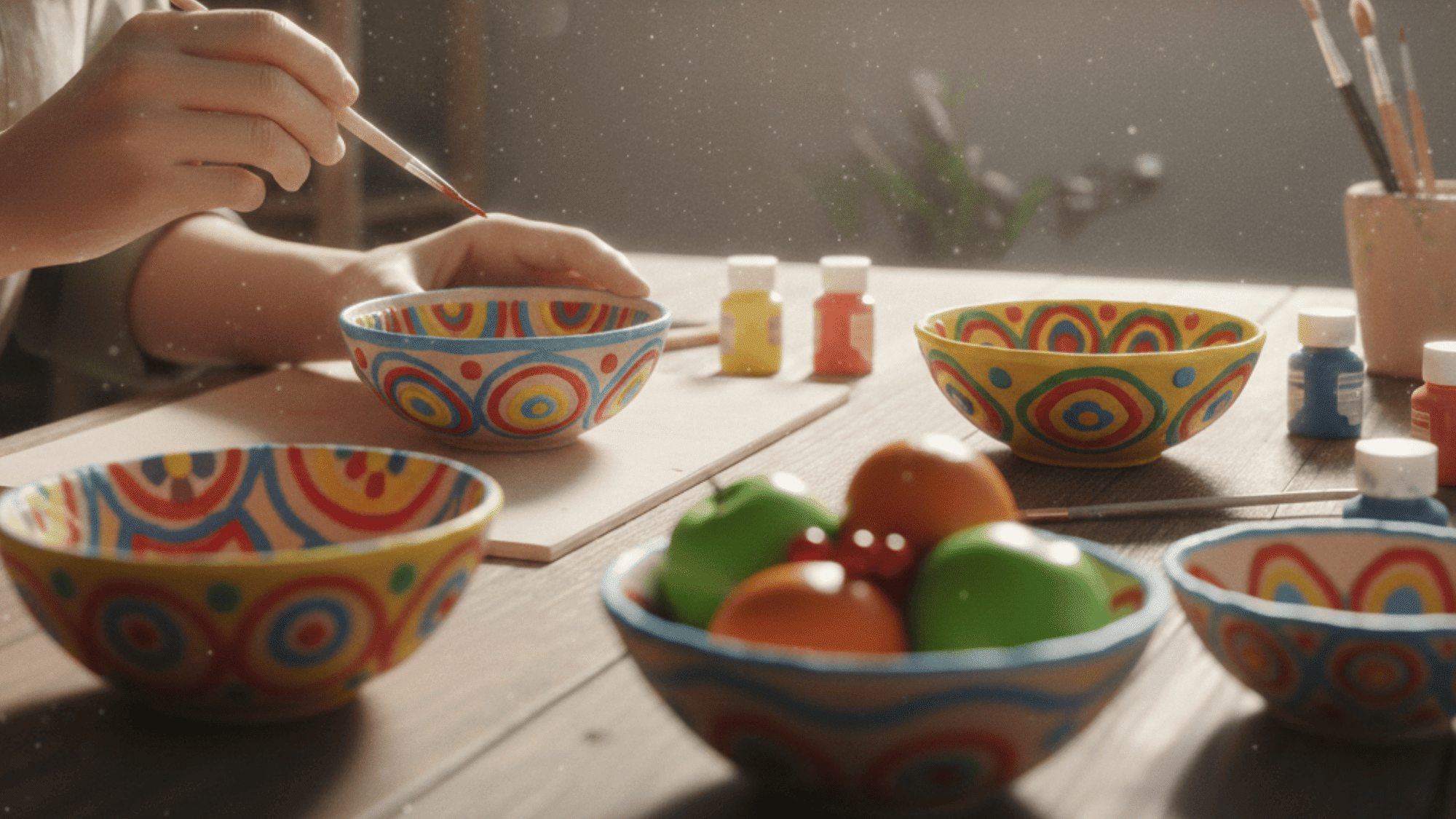 painted bowls pinch pot