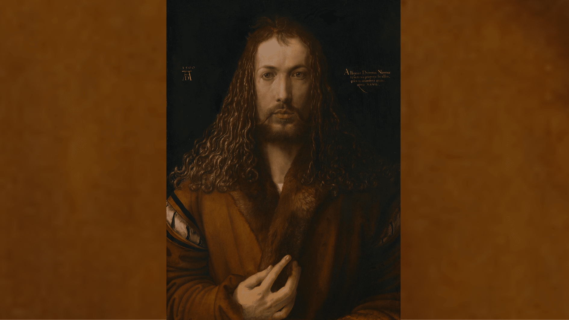 albrecht durer self portrait renaissance painting with long hair