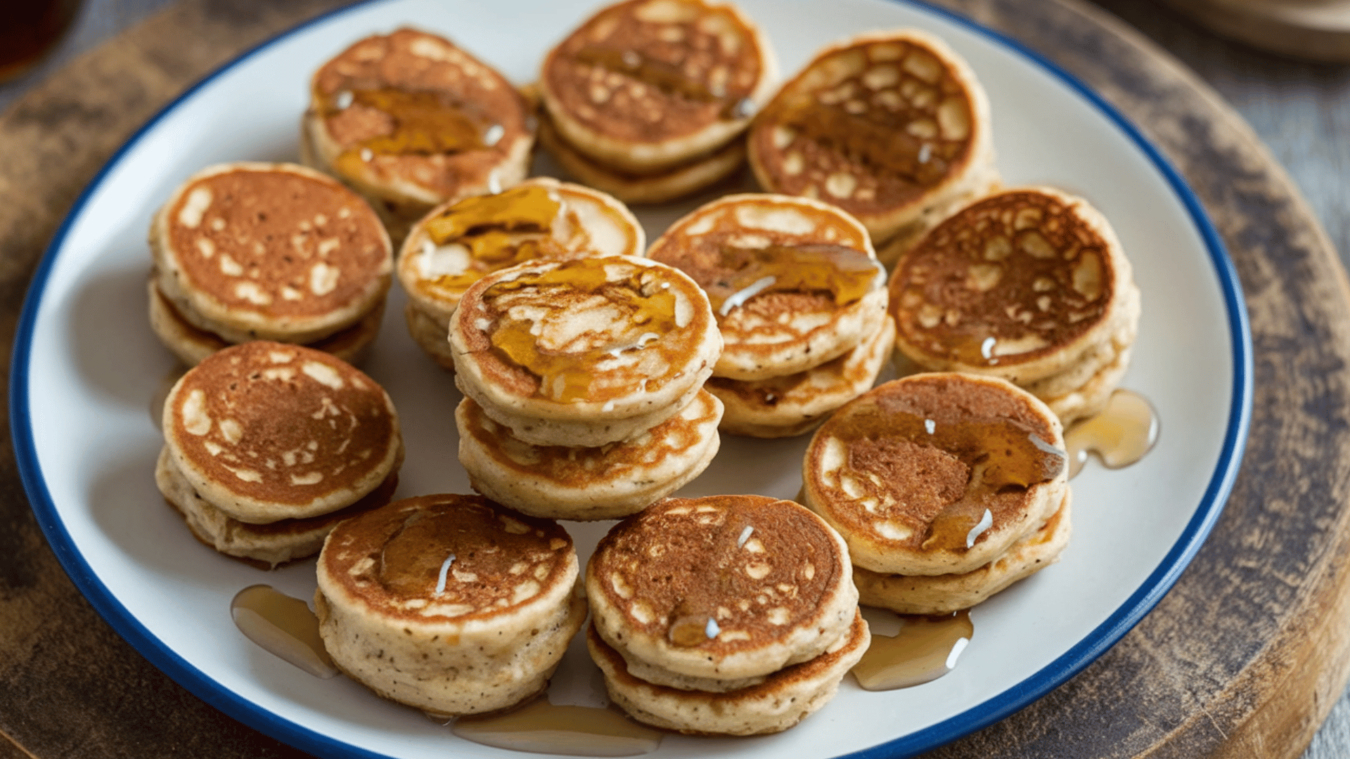 bite-sized banana oatmeal pancakes for a naturally sweet, egg-free snack