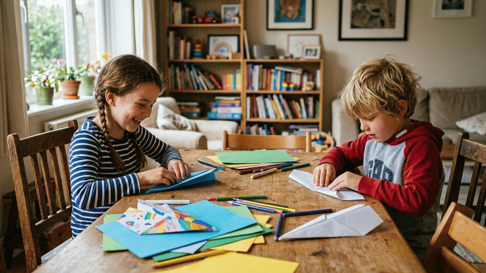 paper airplane folding and flying activity for kids testing designs and having fun indoor play