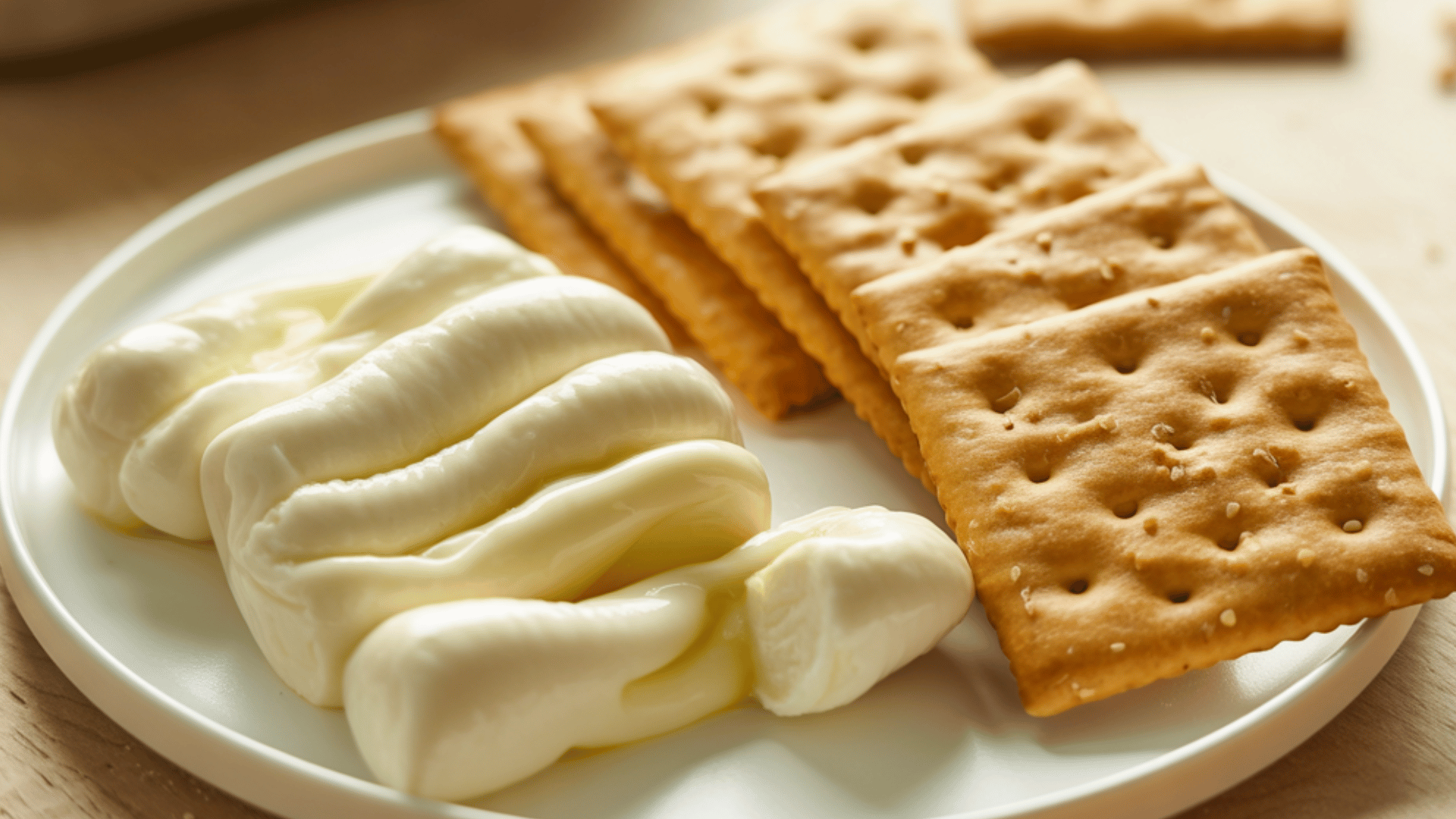 string cheese paired with whole grain crackers for a filling snack