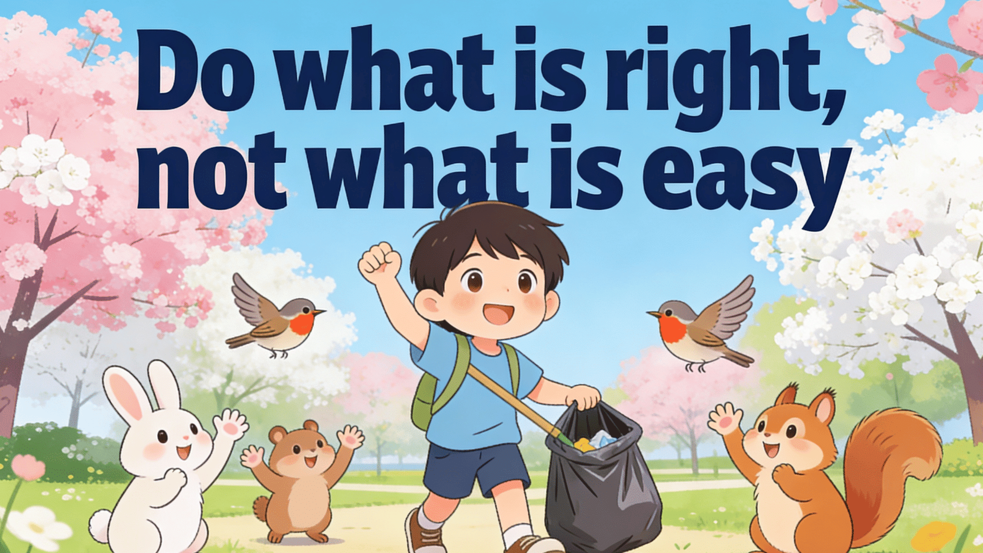 do what is right motivational poster, kindness cartoon illustration, classroom values wall art
