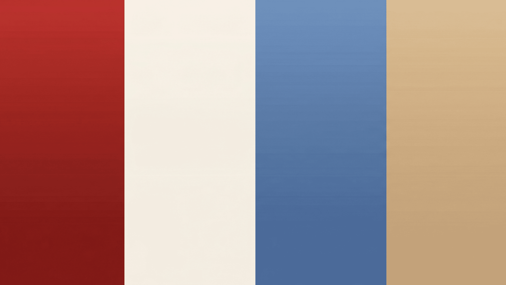 rustic americana palette vertical gradient bands in barn red, cream, denim blue, and tan with a warm earthy feel