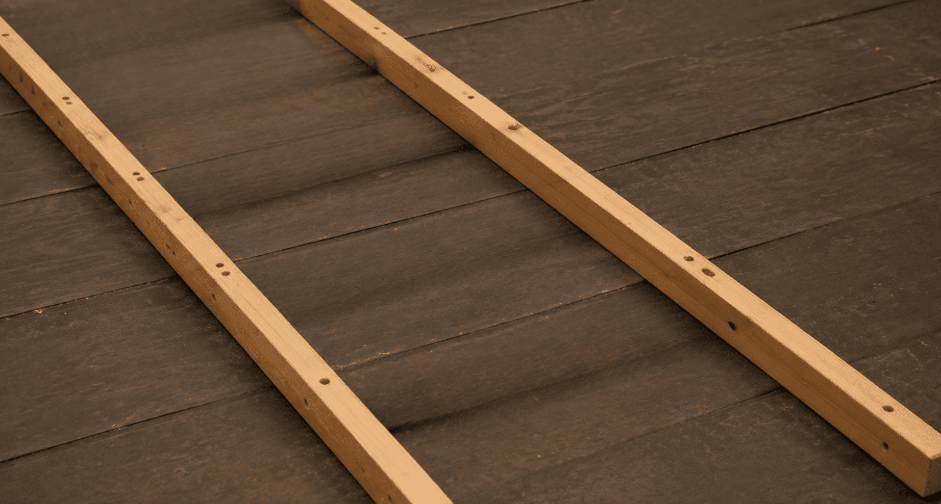 mark and drill evenly spaced rung holes in pine side rails for a sturdy blanket ladder build
