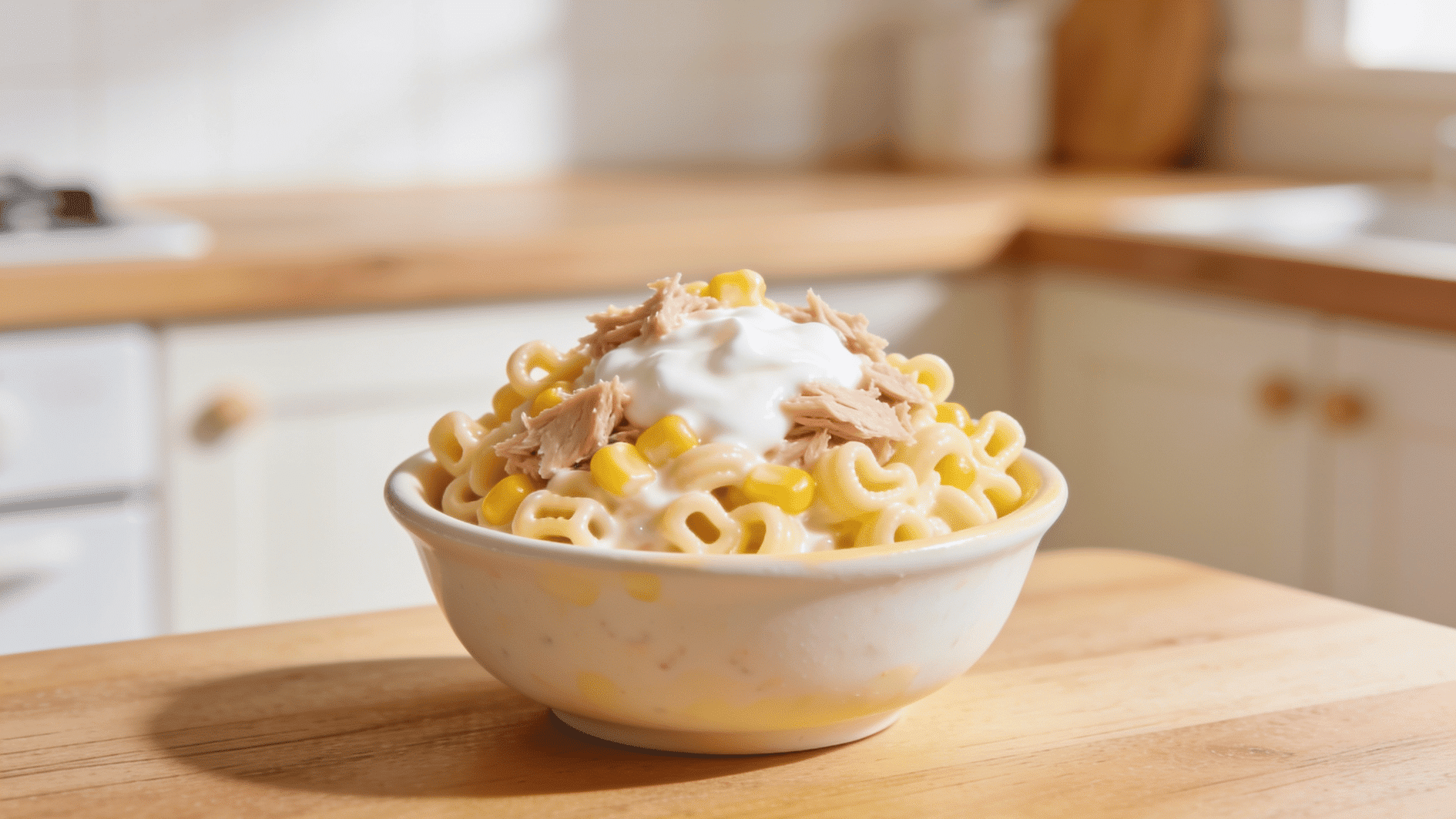 mall pasta shapes coated in creamy pumpkin cheese sauce in a shallow toddler bowl