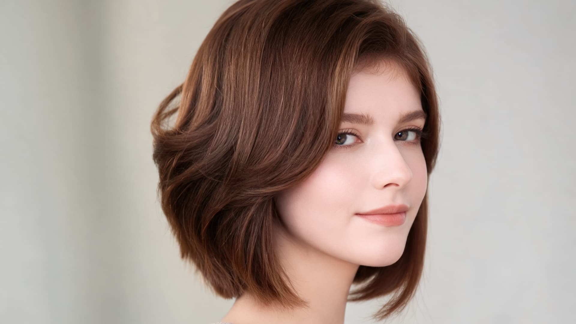 stacked bob haircut with layered back sections adding structure and shape to thick hair