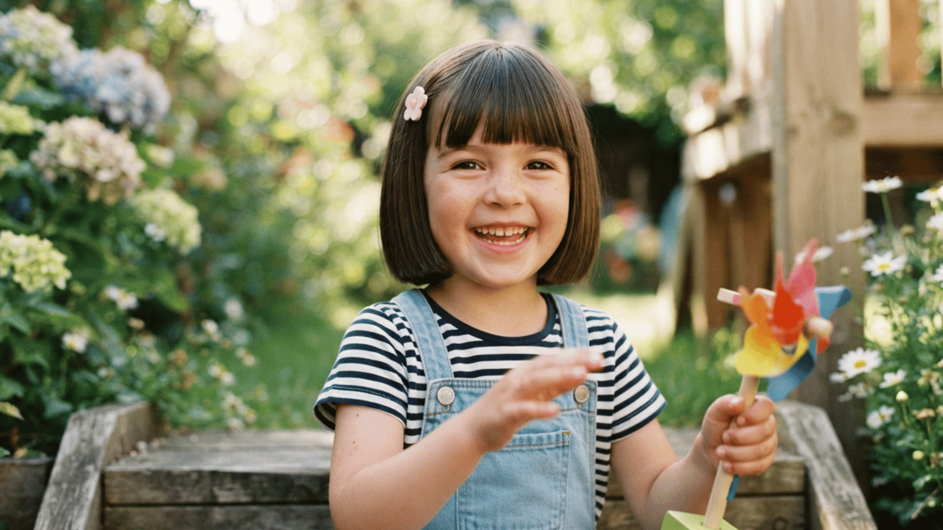 girl with blunt bob haircut with bangs