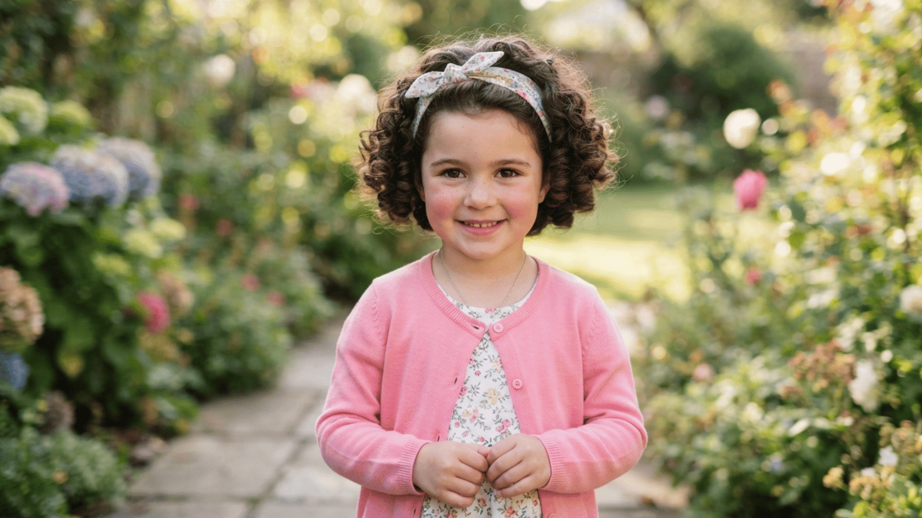 girl with curly bob haircut