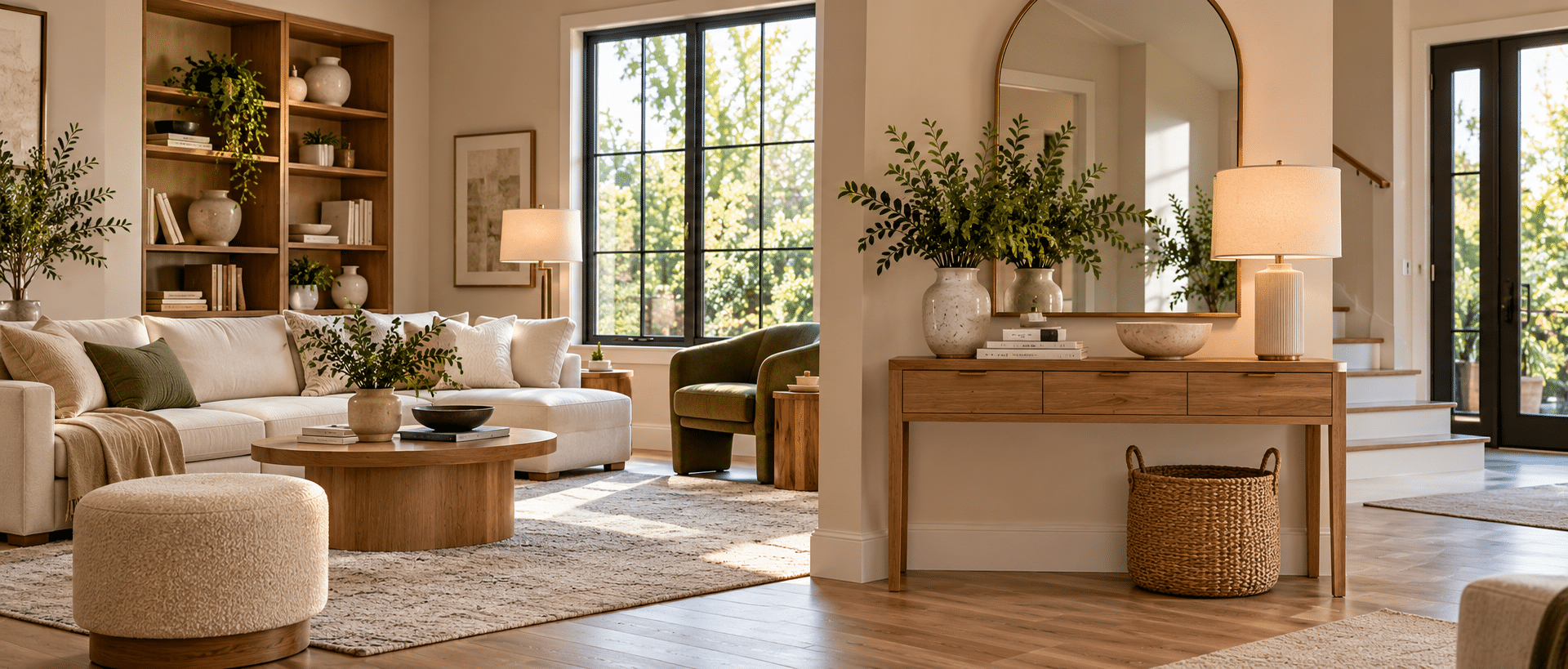 Warm-Modern-Living-Room-and-Entryway
